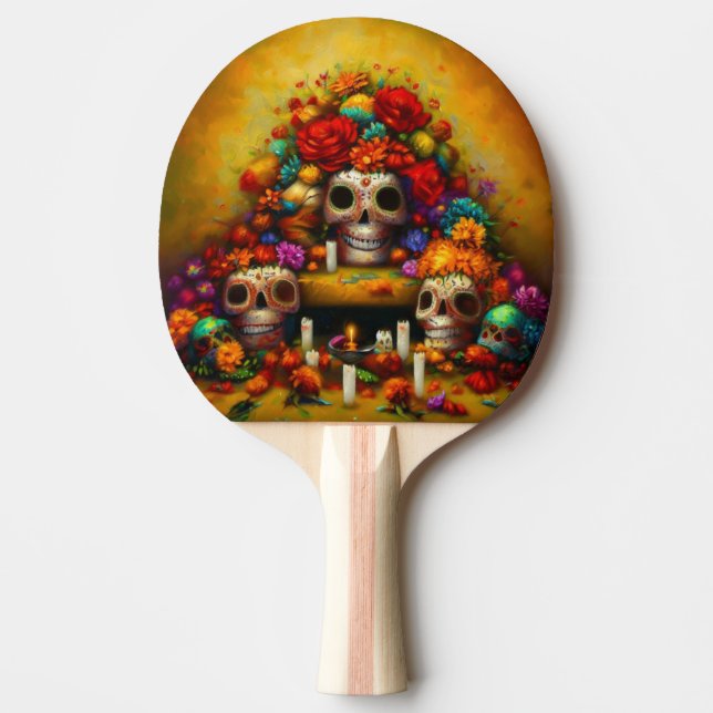 Day of the Dead Offrendas (1) Ping Pong Paddle (Front)