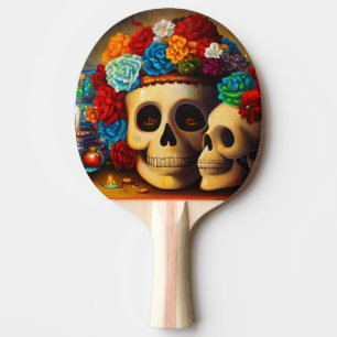 Day of the Dead Offrendas (2) Ping Pong Paddle
