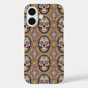 Day of the Dead Pattern iPhone 16 Case