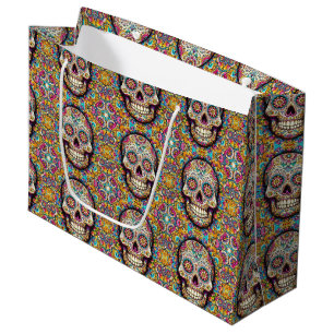 Day of the Dead Pattern Large Gift Bag