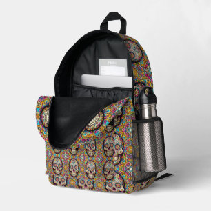 Day of the Dead Pattern Printed Backpack