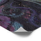 Day of the dead poster with peacock feathers