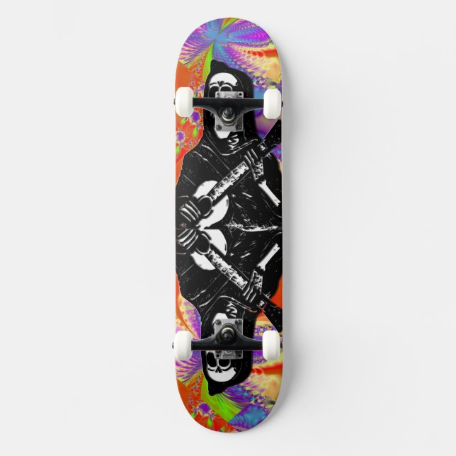 Day of the Dead Skeleton Skate Board (Front)