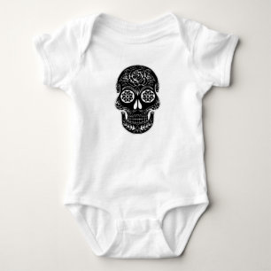 Day of the Dead Skull Baby Bodysuit
