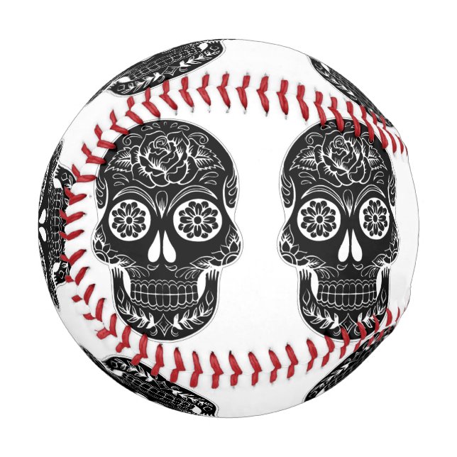 Day of the Dead Skull Baseball (Front Left)