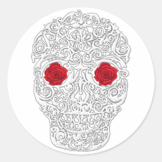 Day of the Dead Skull Classic Round Sticker