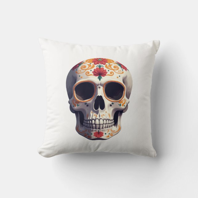 Day of the Dead Skull  Cushion (Front)