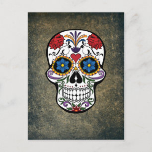 Day of the Dead Skull Día de Muertos Mexico Postcard