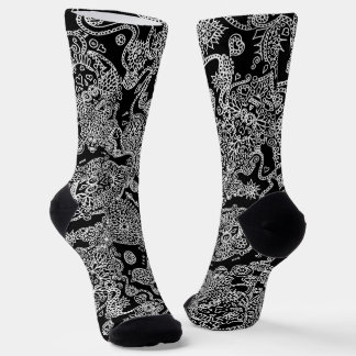 Day Of The Dead Skull Pattern Socks