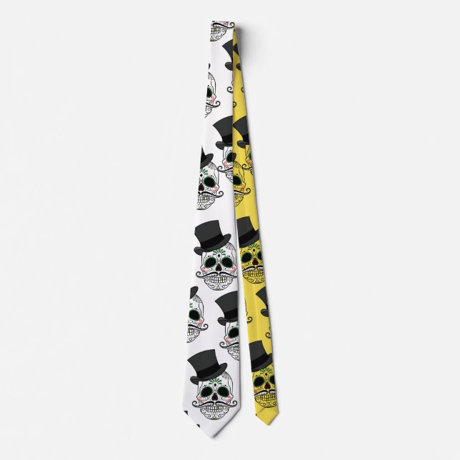 Day of the dead skull Tie by storeman (Front)