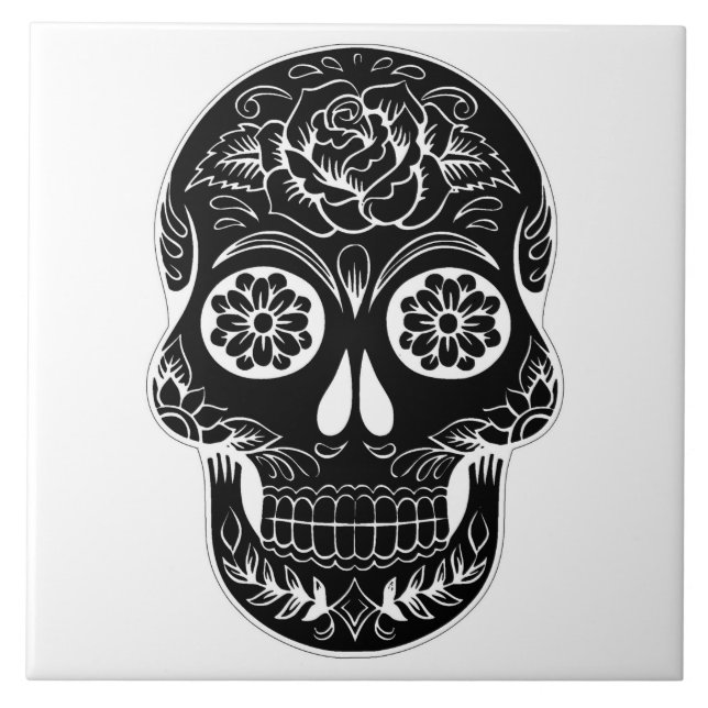 Day of the Dead Skull Tile (Front)