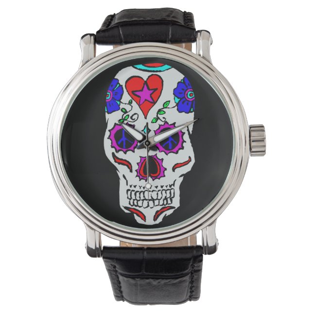 Day Of The Dead Skull  Watch (Front)
