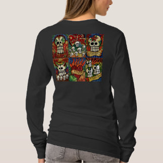 Day of the Dead Skulls / Flaming Heart Shirt