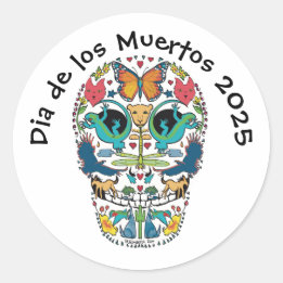 Day of the Dead Spirit Animal Sugar Skull Sticker