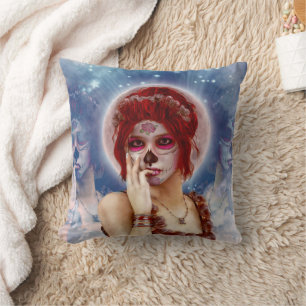 Day Of The Dead sugar doll Cushion