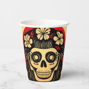 Day of the Dead Sugar Skull 1 Paper Cups