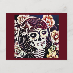 Day of the Dead Sugar Skull 2 Holiday Postcard