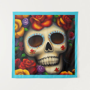 Day of the Dead Sugar Skull 2 Tapestry