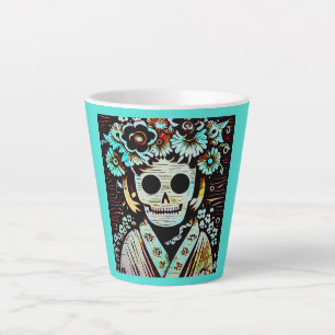 Day of the Dead Sugar Skull 4 Latte Mug