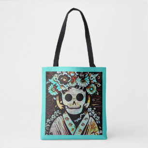 Day of the Dead Sugar Skull 4 Tote Bag