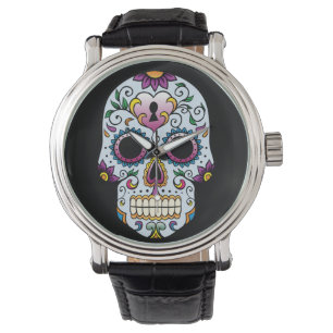 Day of the Dead Sugar Skull Blue Watch