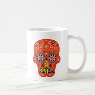 Day of the dead sugar skull coffee mug