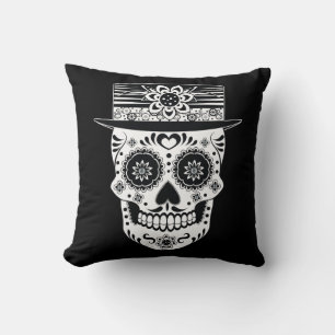 Day of the Dead Sugar Skull Cushion