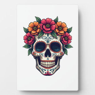 Day of the Dead Sugar Skull � Dia de los Muertos S Plaque