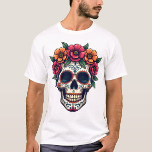 Day of the Dead Sugar Skull � Dia de los Muertos S T-Shirt