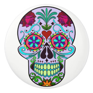 Day of the Dead Sugar Skull Dresser Knob Pull