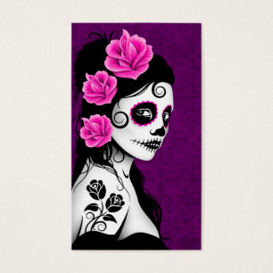 Day of the Dead Sugar Skull Girl - purple