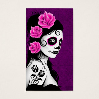 Day of the Dead Sugar Skull Girl - purple