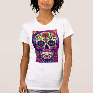 Day of the Dead Sugar Skull Mexican Holiday  T-Shirt