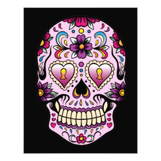Day of the Dead Sugar Skull Pink Photo Print