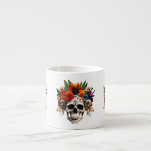 Day of the Dead Sugar Skull Roses Espresso Cup