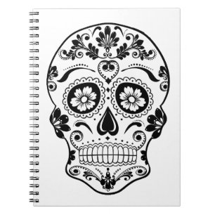DAY OF THE DEAD SUGAR SKULL SPIRAL NOTEBOOK