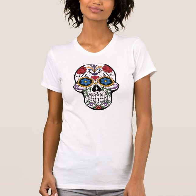 Day of the Dead Sugar Skull T-Shirt (Front)