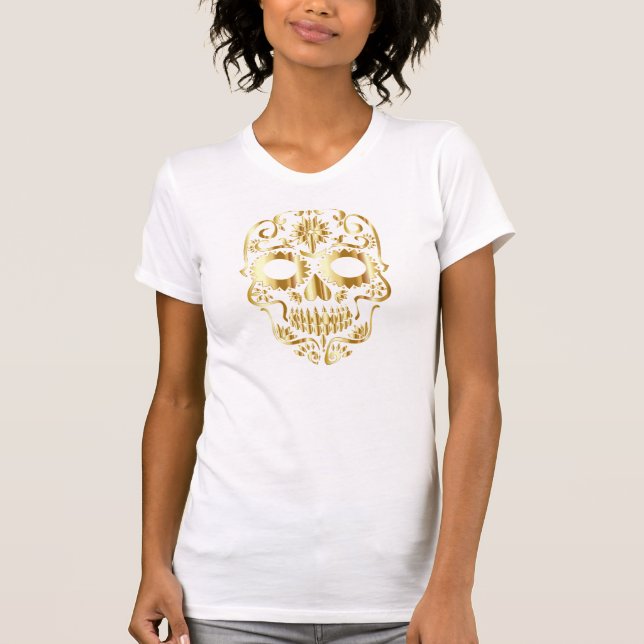 Day of the Dead Sugar Skull T-Shirt (Front)