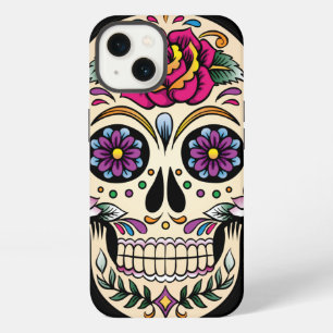 Day of the Dead Sugar Skull with Rose iPhone 13 Case