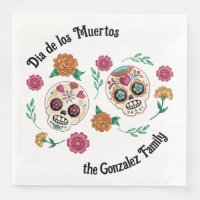 Day of the Dead Sugar Skulls and Flowers