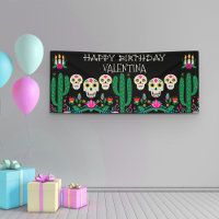 Day of the Dead Sugar Skulls Happy Birthday