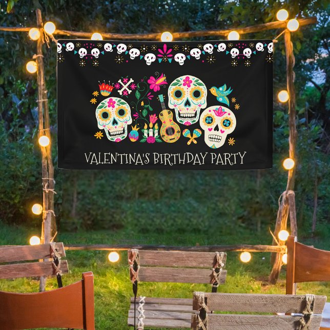 Day of the Dead Sugar Skulls Personalised Banner (Creator Uploaded)