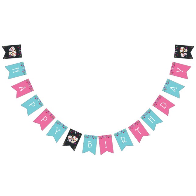 Day of the Dead Theme Birthday Party Bunting (All)