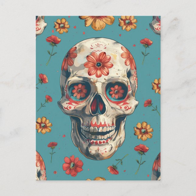 Day of the dead themed design postcard (Front)