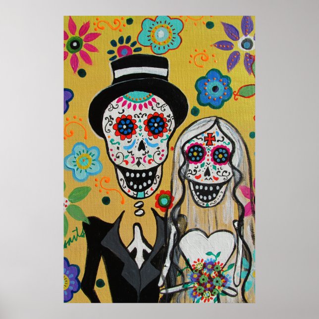 Day of the Dead Wedding Couple Poster (Front)