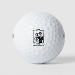Day Of The Dead wedding Golf Balls