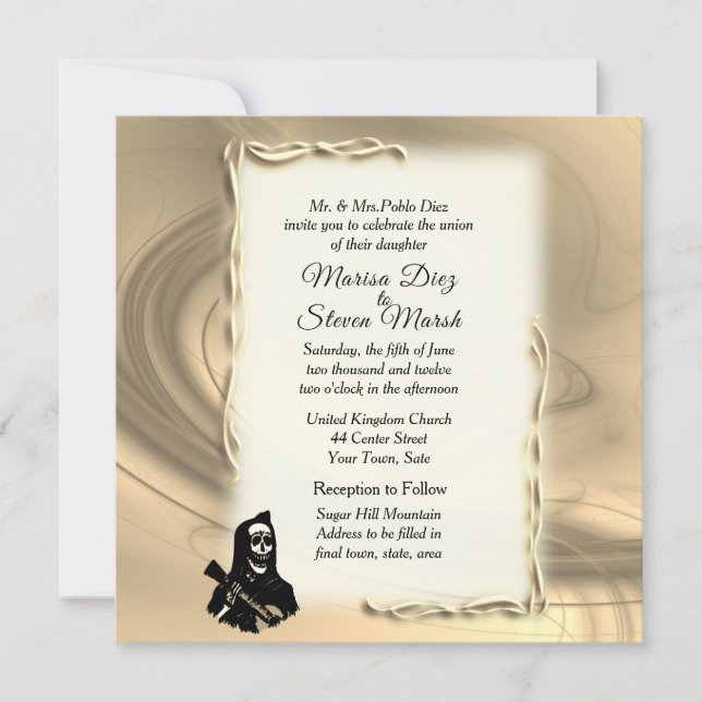 Day of the Dead Wedding Invitations (Front)