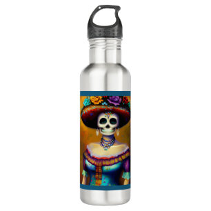 Day of the Dead Woman 1 710 Ml Water Bottle
