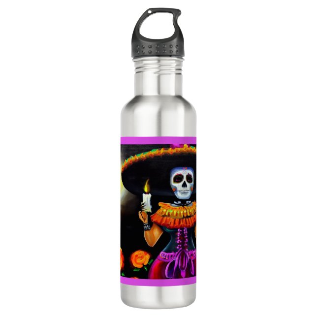 Day of the Dead Woman 2 710 Ml Water Bottle (Front)