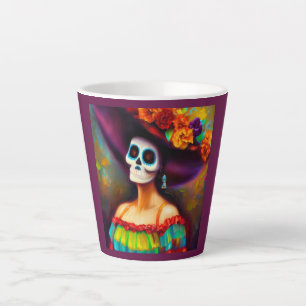 Day of the Dead Woman 4 Latte Mug